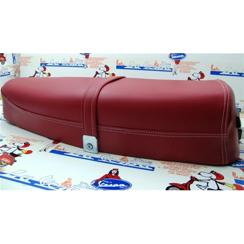 Asiento rojo sin paneles para VESPA PX PE 125 150 200 primera serie