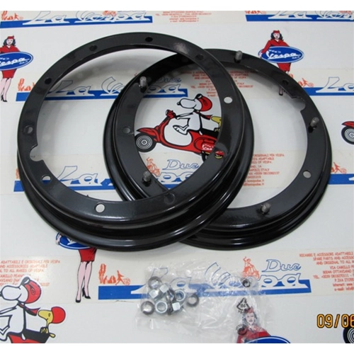 Cerchio ruota vernicato nero 3.00 3.50 10" per VESPA 50 125 150 180 200 SPECIAL PX PE ARCOBALENO TS GL SPRINT T5 r.o. 084631 0846315 5800010