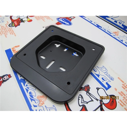 Soporte para matrícula VESPA 50 LRN PK HP XL SPECIAL Ciclomotor PIAGGIO CIAO SI BRAVO BOXER y scooter, placas de 6 dígitos, tamaño minicar, 14 x 12 pulgadas, polipropileno negro.