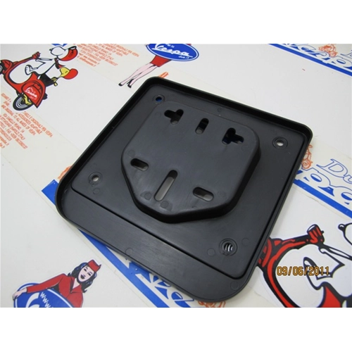 Soporte para matrícula VESPA 50 LRN PK HP XL SPECIAL Ciclomotor PIAGGIO CIAO SI BRAVO BOXER y scooter, placas de 6 dígitos, tamaño minicar, 14 x 12 pulgadas, polipropileno negro.