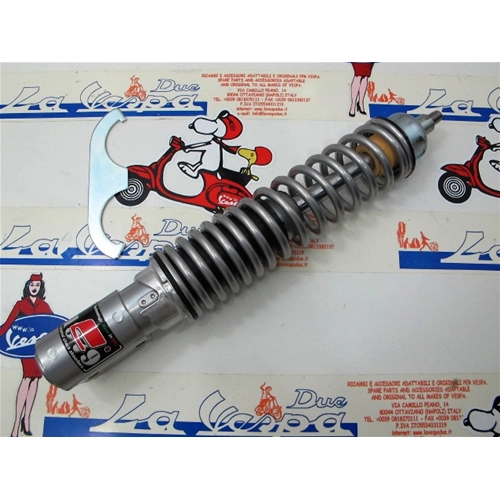 CARBONE front shock absorber for VESPA 125 150 200 PX PE ARCOBALENO T5 sporty adjustable 3 positions all grey