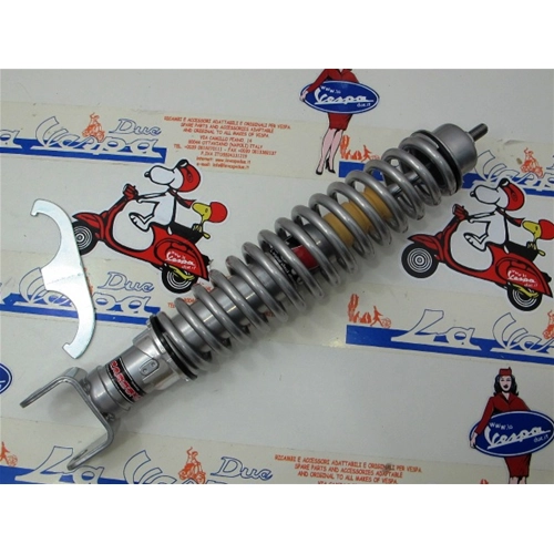 Amortiguador trasero CARBONE gris ajustable en 3 posiciones para VESPA 50 90 125 150 160 180 200 NLR SPECIAL SS PRIMAVERA ET3 SPRINT RALLY GS GL TS PX PE ARCOBALENO
