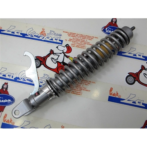 Amortiguador trasero CARBONE gris ajustable en 3 posiciones para VESPA 50 90 125 150 160 180 200 NLR SPECIAL SS PRIMAVERA ET3 SPRINT RALLY GS GL TS PX PE ARCOBALENO