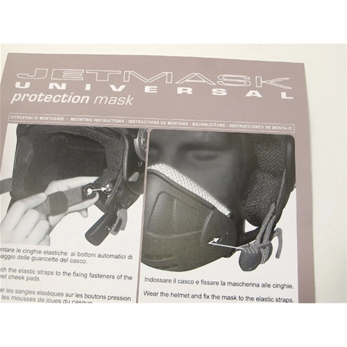 Masque jet noir avec filtre et système de dégagement rapide pour casques GIVI, taille unique pour Vespa Lambretta.