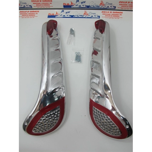 Dekorative Aluminium-Motorhaubenblenden mit roten Verzierungen für VESPA 125 150 160 180 200