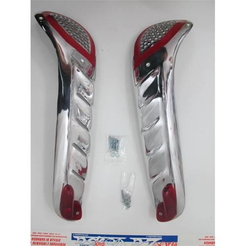Dekorative Aluminium-Motorhaubenblenden mit roten Verzierungen für VESPA 125 150 160 180 200