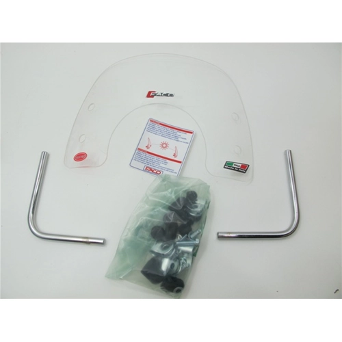 Mini carenado deportivo "NUEVO DISEÑO" blanco para VESPA 125 150 200 PX PE ARCOBALENO completo con soportes
