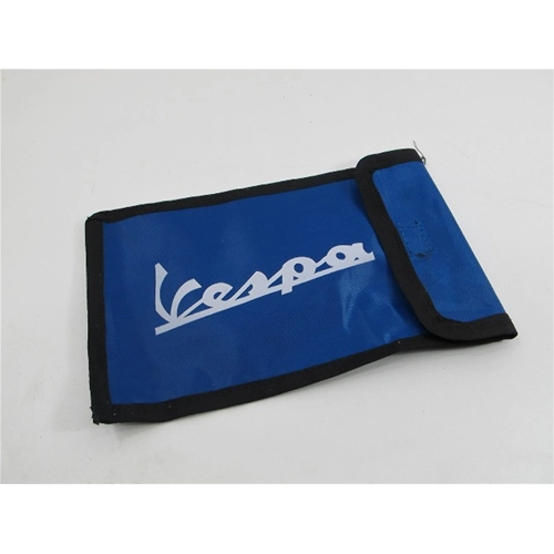 Sac à outils en toile bleu clair pour Vespa 50, 90, 125, 150, 160, 180 et 200 (outils non inclus).