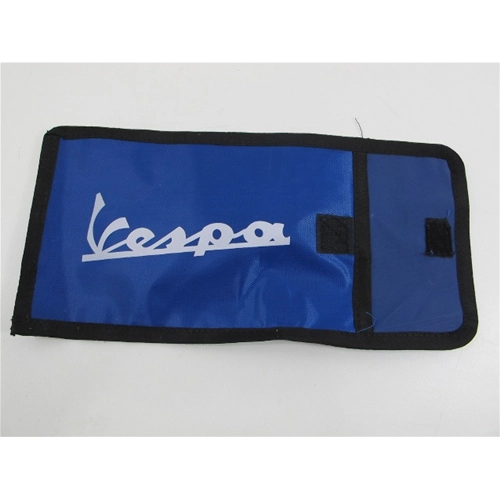 Sac à outils en toile bleu clair pour Vespa 50, 90, 125, 150, 160, 180 et 200 (outils non inclus).