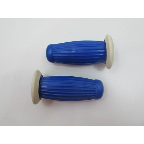 Puños azules y blancos, de 26 mm de diámetro, para Vespas y Lambrettas clásicas.