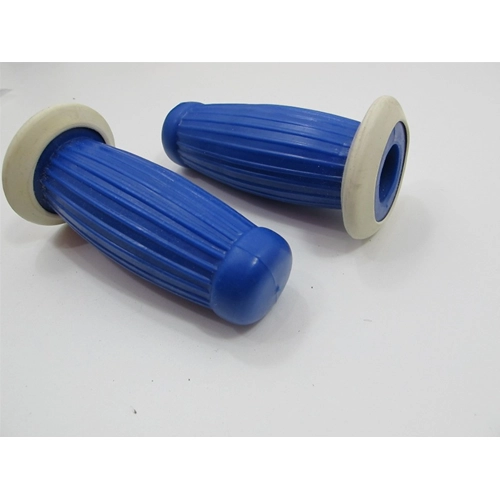 Puños azules y blancos, de 26 mm de diámetro, para Vespas y Lambrettas clásicas.