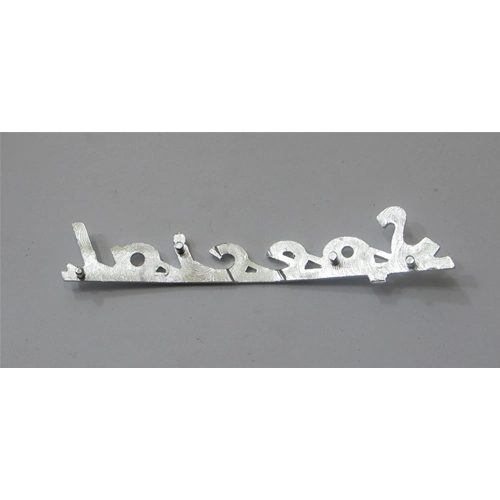Rear aluminum lettering, 130 mm long, for VESPA 50 SPECIAL, first series, from 1969 to 1972, in aluminum, ro 126072