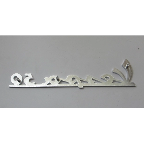 Inscription pour plaque avant, 135 mm de long, pour VESPA 50 LR jusqu'en 1975, en aluminium, ro 151727