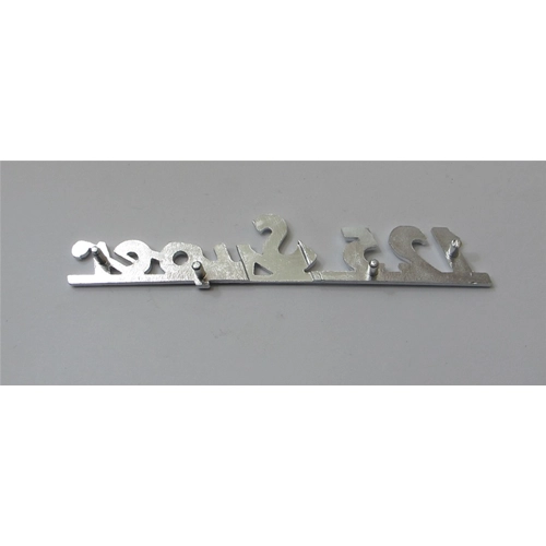 Rear plate lettering, 115 mm long, for VESPA 125 SUPER in aluminum, ro 150498