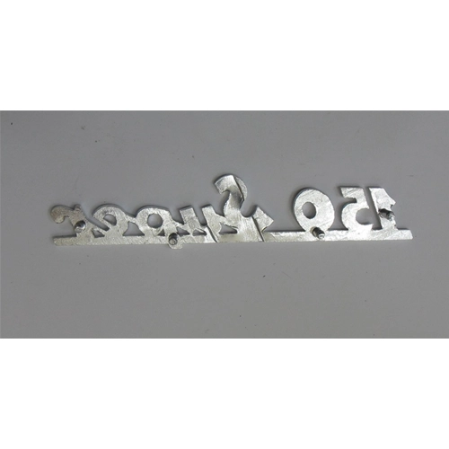 Letras para la placa trasera, 115 mm de largo, para VESPA 150 SUPER en aluminio, ro 121081