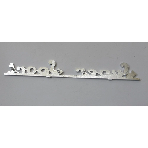 Rear plate lettering, 170 mm long, for VESPA 180 SS SUPER SPORT in aluminum, ro 100442 100042