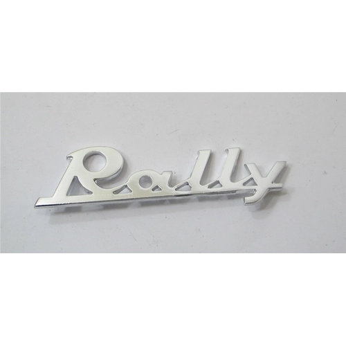Front plate lettering, 90 mm long, for VESPA 180 RALLY in aluminum, ro 120972