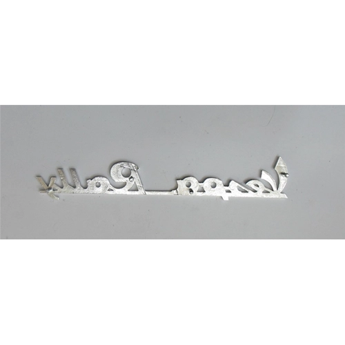 Rear plate lettering, 160 mm long, for VESPA 180 RALLY ro 121012