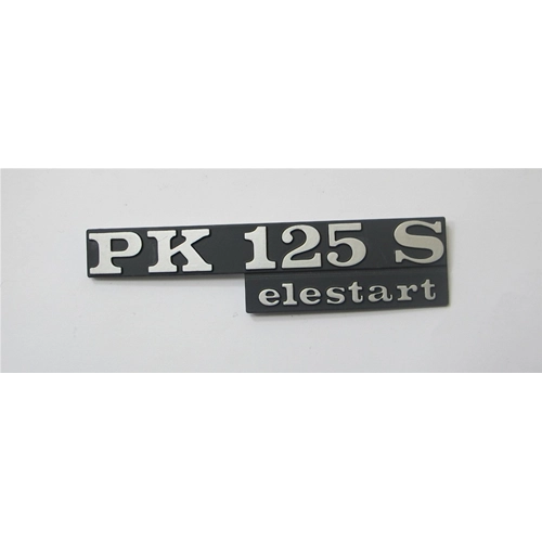 Letras para la placa lateral de la VESPA PK 125 S ELESTART en aluminio ro 198185
