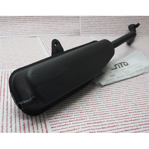 Approved printed muffler for PIAGGIO 50cc SI.
