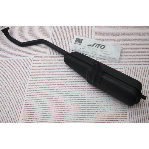Approved printed muffler for PIAGGIO 50cc SI.