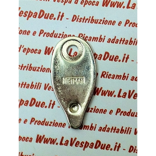 Lock cover without rivet and washer NEIMAN with 4.1 mm hole VESPA 50 50 125 150 SUPER 180 SS GL GT GTR TS SPRINT VELOCE RALLY ro 174628 070604 Italian product