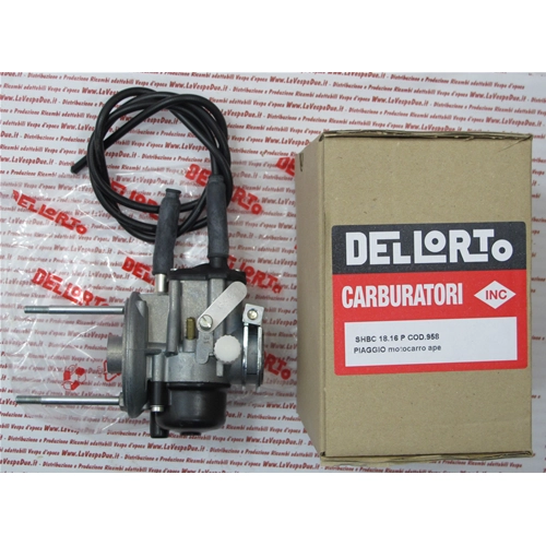 Carburatore DELL'ORTO SHB 18.16 P per VESPA APE 50 RST MIX con miscelatore dal 1999 getto massimo 56 attacco manicotto al motore ø 23
mm r.o. B015238 834870