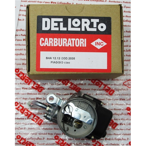 Carburateur DELL'ORTO SHA 12 12 pour PIAGGIO CIAO PX FL, type d'origine RO 247287 de 1987, avec gicleur principal de 48.