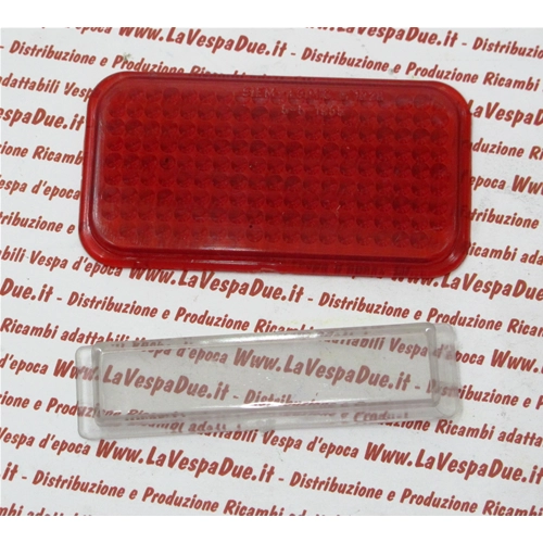 Bremslicht aus Kunststoffreflektorglas für VESPA VM VN VL VB1 VNA GS 125 150 (Baujahre 1954 bis 1958), große Ausführung, ro 020914