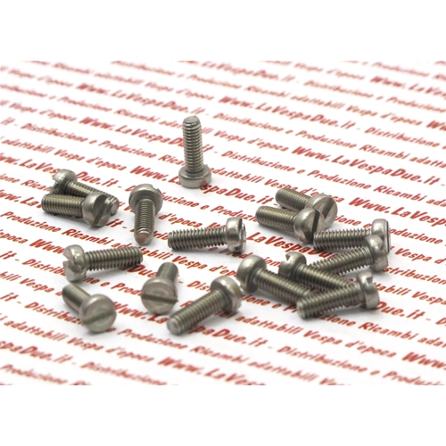 10 x 4x12 mm slotted screws for fixing VESPA license plates and various applications
