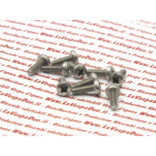 10 x 4x12 mm cross-head screws for fixing VESPA license plates and various applications