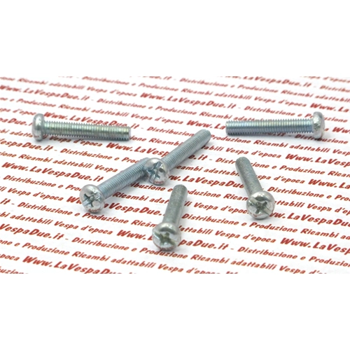 Vis cruciforme 5x28 mm pour la fixation des top-cases et des panneaux latéraux des VESPA et pour diverses applications.