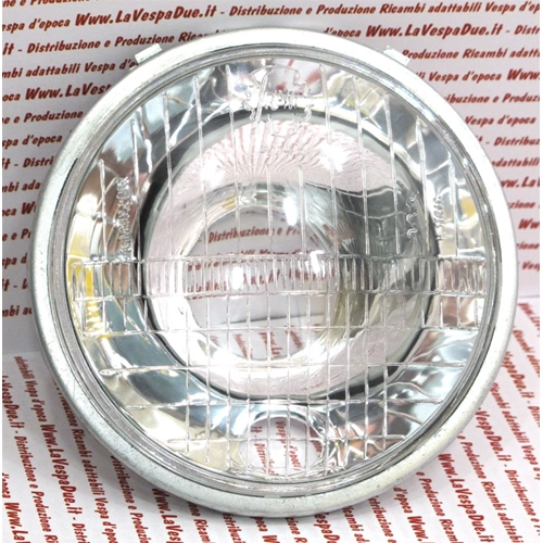 Grupo óptico de faro SIEM de 105 mm de diámetro para VESPA 50 90 NLR V5A1T V9A1T para portalámparas con luz de cruce y carretera ro 101321 070683