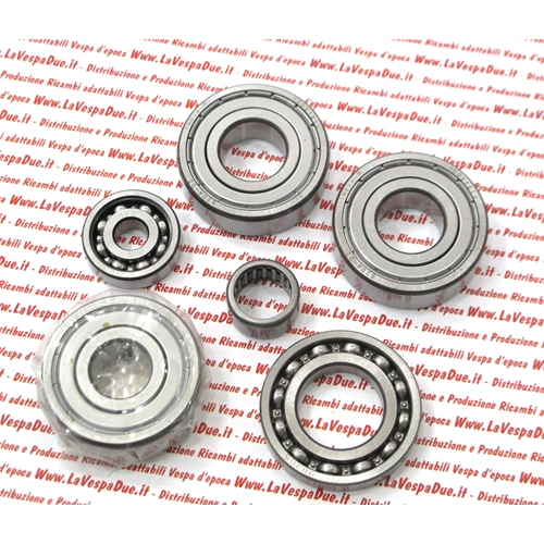 Kit complet de 6 roulements pour la révision moteur VESPA 50, 90, 125 PRIMAVERA SPECIAL ET3