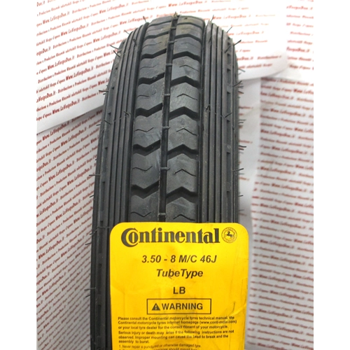 Pneu pneumatique Continental 3.50 8" LB 46 J pour Vespa Ape Lambretta