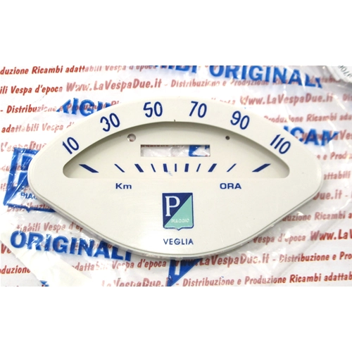 Originaler PIAGGIO Tachometer-Zifferblattboden, 110 km/h Skala, für VESPA VBB VBA GS RALLY SS 150 160 180 200