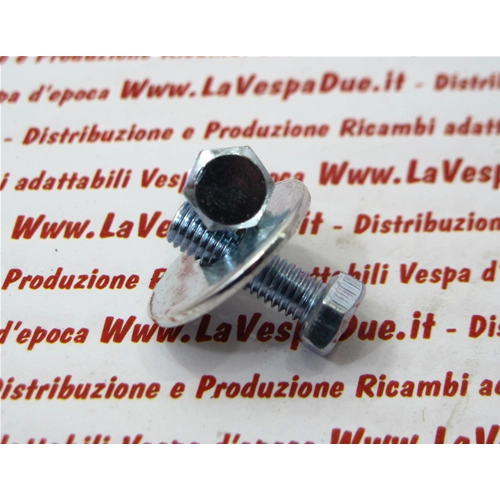 Paire de boulons avec rondelles galvanisées pour la fixation du garde-boue latéral des VESPA 125 V1T V15T V30T V33T VU1T VM1T VM2T VN1T VN2T VL13T VL2T VL3T GS 150 VS1 A VS4