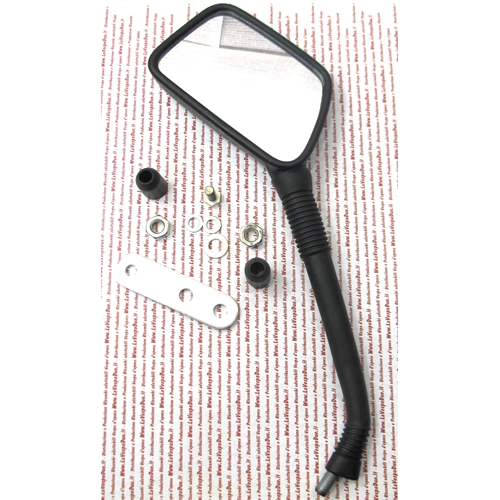UNIVERSAL BLACK LEFT REARVIEW MIRROR FOR VESPA 60s 70s 80s 90s PX SPRINT VESPA 50