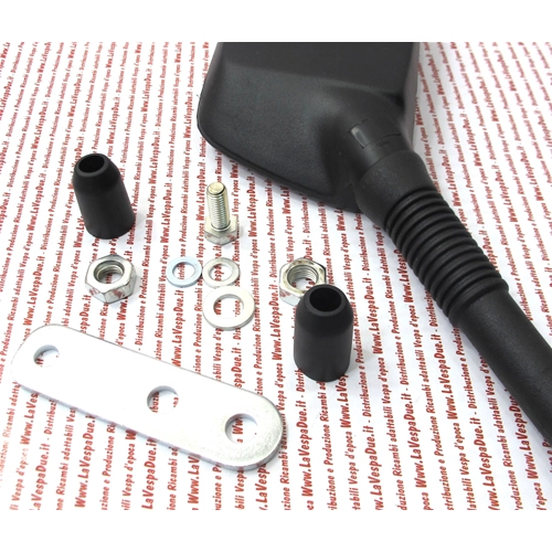 UNIVERSAL BLACK LEFT REARVIEW MIRROR FOR VESPA 60s 70s 80s 90s PX SPRINT VESPA 50