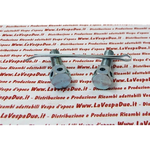 Kit of 2 M 7 bolts for starter lever VESPA 98 125 V1T to V15T V30 to V33T VU1T VM VN 150 VL VGL1 VB1T GS VS APE 125 A1 to A15 150 complete with cotter pin with zinc-plated treatment complete with cotter pin
