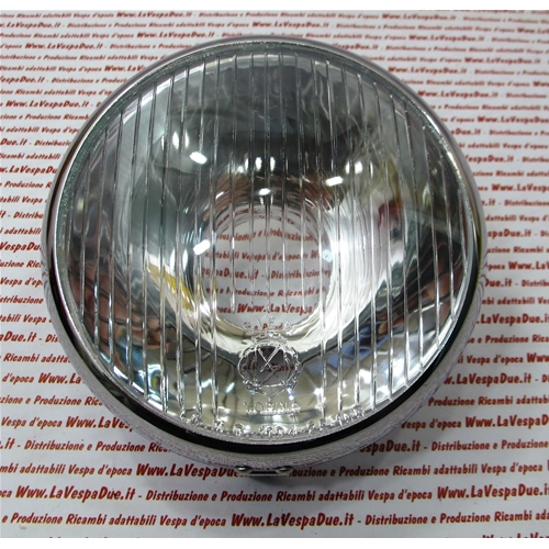 Grupo óptico de faro SIEM Ø 105 mm para VESPA 125 VNA1T VNA2T VNB1T VNB2T completo con portalámparas y marco de anillo con manillar desmontable ro 087310