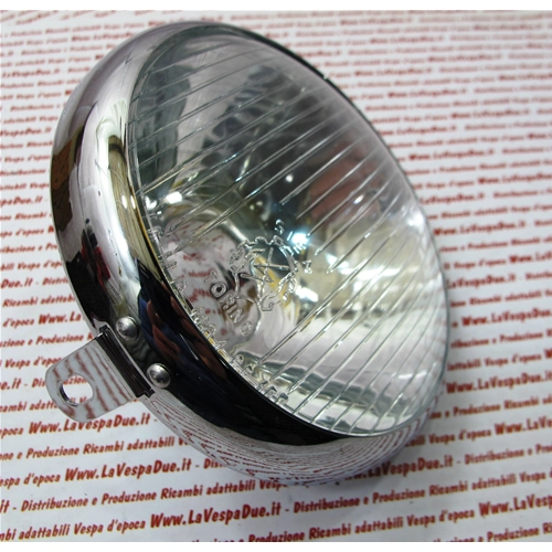 Grupo óptico de faro SIEM Ø 105 mm para VESPA 125 VNA1T VNA2T VNB1T VNB2T completo con portalámparas y marco de anillo con manillar desmontable ro 087310