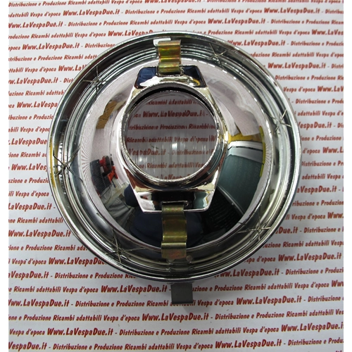 SIEM headlight optical group Ø 105 mm for VESPA 125 VN1T VN2T complete with frame and lamp holder from 1955 to 1956 ro 026008