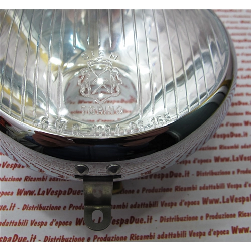 Groupe optique de phare SIEM Ø 105 mm pour VESPA 150 Struzzo VL1T 1955, complet avec cadre et support de lampe ro 023447