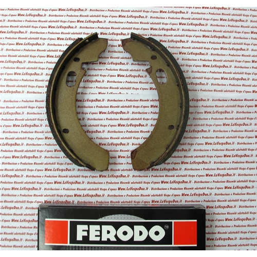Pair of rear brake shoes for PIAGGIO APE 150 C4 APE 175 PENTARO' ro 091156