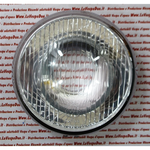 SIEM front headlight assembly Ø 105 mm for VESPA 150 VL2T 1955 1956 complete with chrome frame and lamp holder ro 025483
