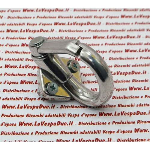 Gancho para bolsa con orificios separados por 24 mm para VESPA 50 80 90 125 150 160 180 200 en aluminio ro 057468