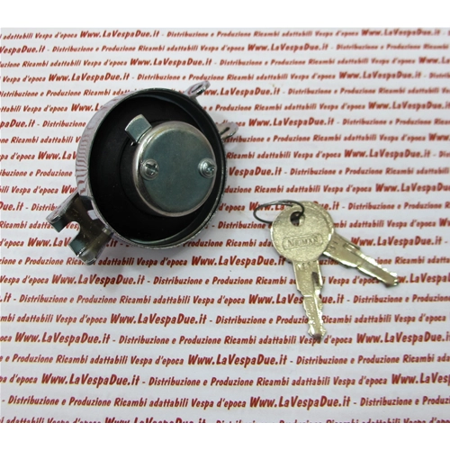 Anti-theft chrome fuel tank cap with NEIMAN lock for VESPA 50 NLR SPECIAL 90 SS 125 PRIMAVERA ET3