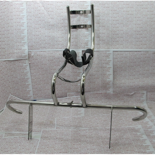 Soporte central para rueda de repuesto con reposapiés cromado en acero inoxidable tipo ULMA para VESPA 150 GS VS1 VS2 VS3 VS4 VS5