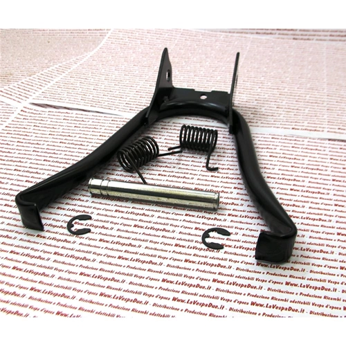 Stand complete with pair of fixing axle springs and seeger rings for PIAGGIO CIAO PX large pin 14 mm